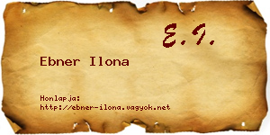 Ebner Ilona névjegykártya