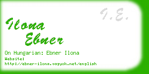 ilona ebner business card